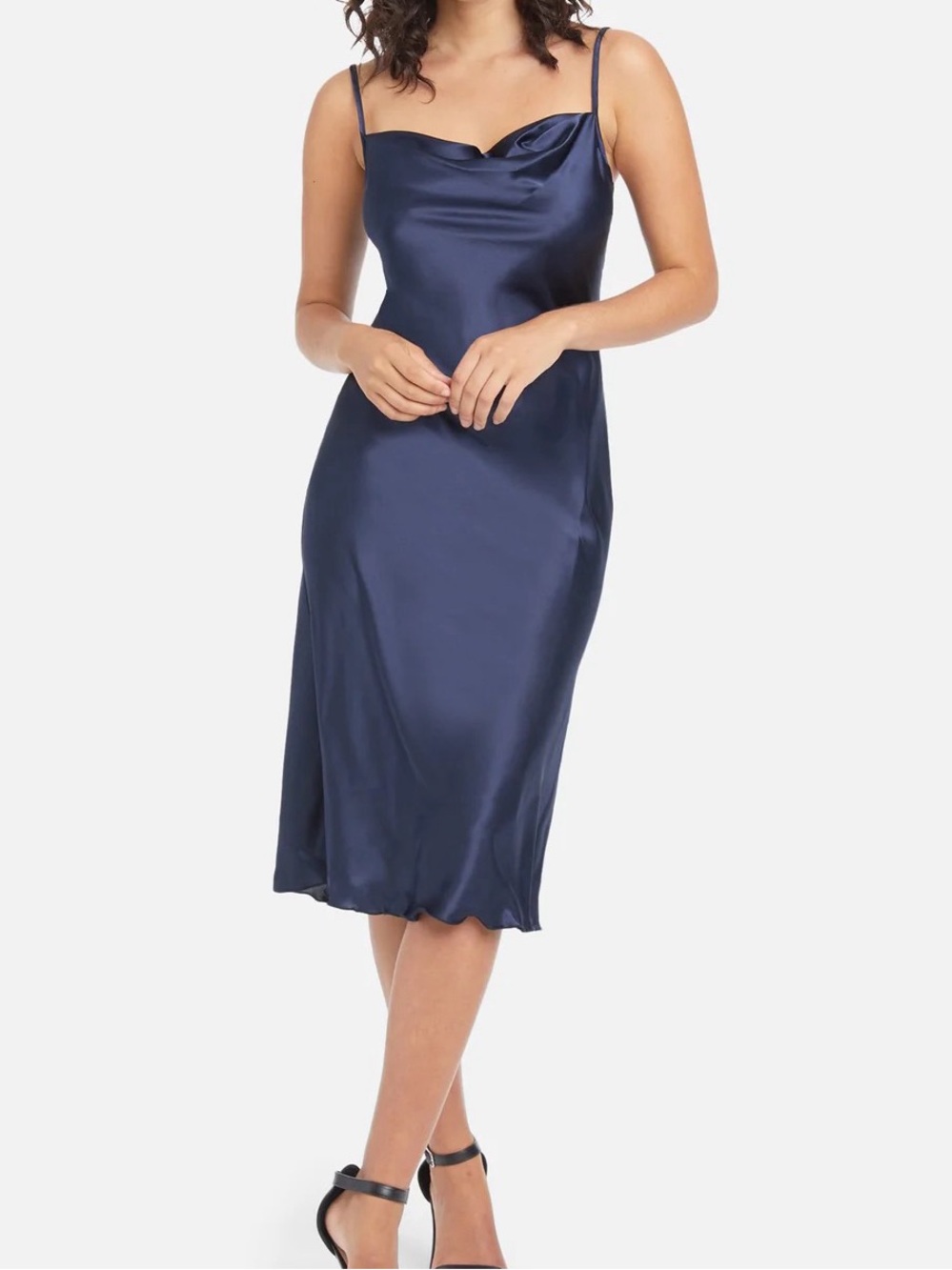 bebe Navy Blue Slip Mini Dress
